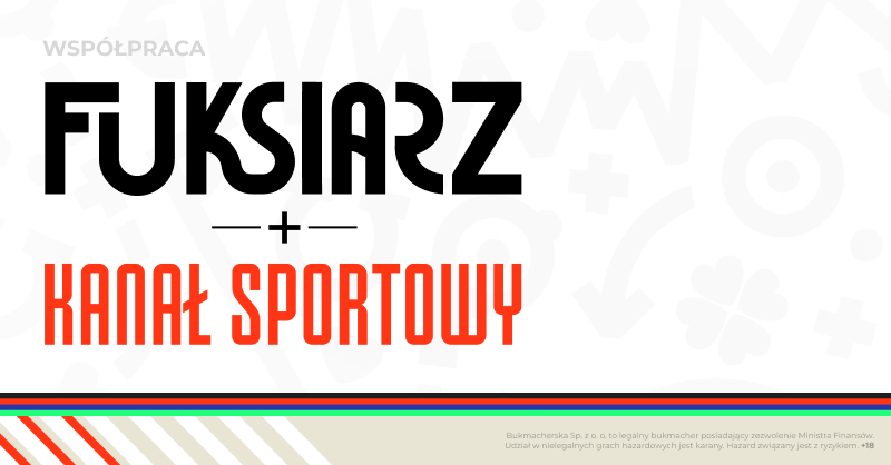 Grafika przedstawia logo bukmachera Fuksiarz.pl, a także logo Kanału Sportowego. Obie firmy rozpoczęły współpracę.